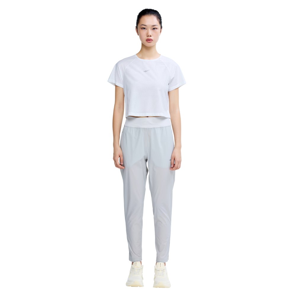 프로-스펙스 여성 울트라라이트 메쉬 크롭 반팔티셔츠 화이트(PRO-SPECS Women's Ultra-Light Mesh Cropped T-shirt White) - 2