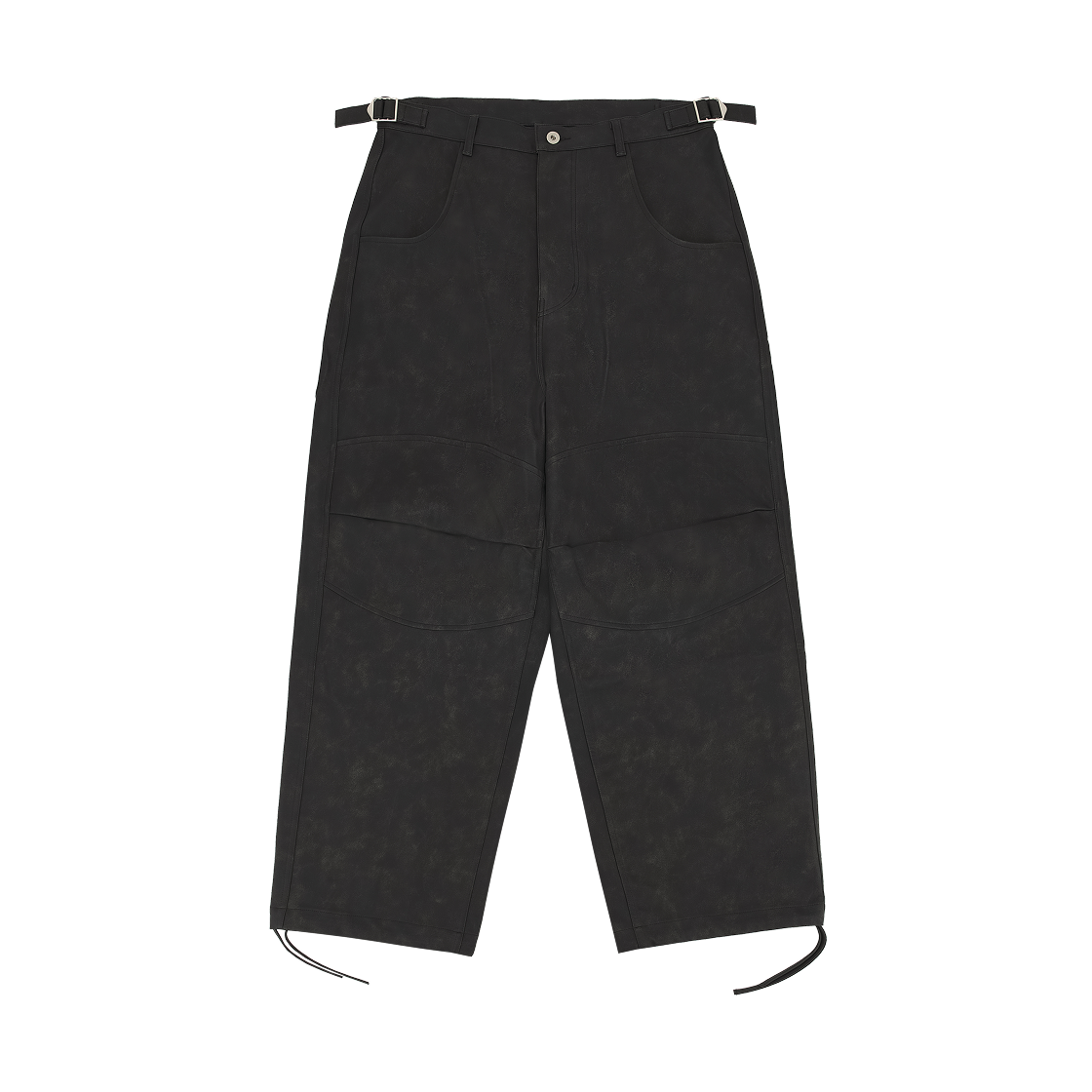 엠제이디 x 코인 서울 3D 니 에코 레더 팬츠 블랙(MJD x Koin Seoul 3D Knee Eco Leather Pants Black)