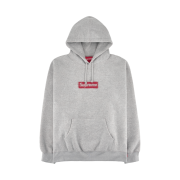 Supreme Inside Out Box Logo Hooded Sweatshirt Heather Grey - 23SS