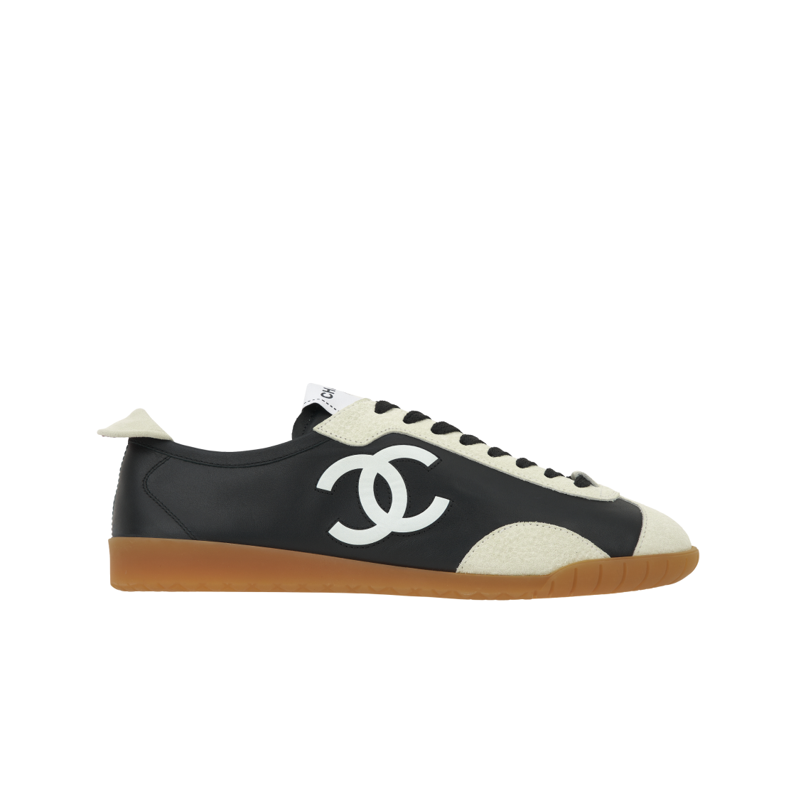 (W) 샤넬 스니커즈 카프스킨 & 엠보스드 스웨이드 카프스킨 블랙 화이트((W) Chanel Sneakers Calfskin & Embossed Suede Calfskin Black White)