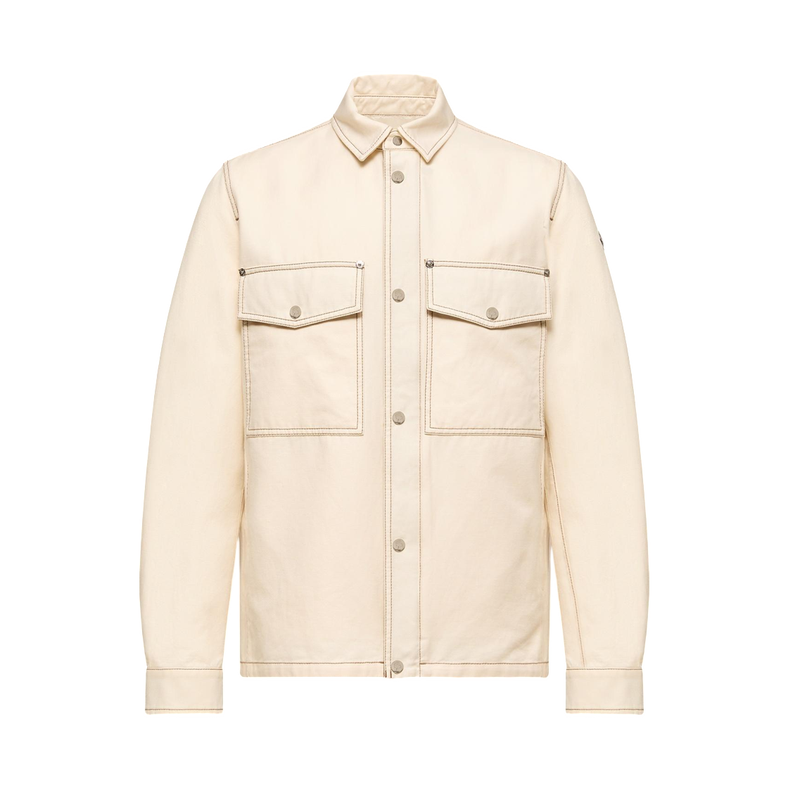 L1-091-1G00038-599HC-060 Moncler Watagua Cotton & Linen Blend Shirt Jacket White Ivory - 26SS