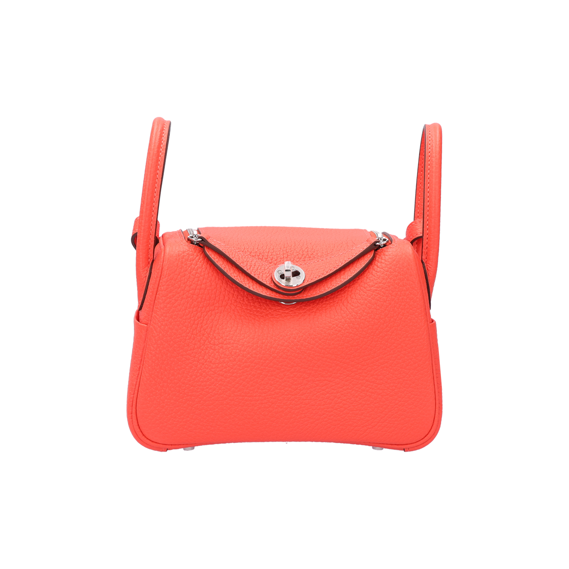 에르메스 H085956CKG0 린디 II 미니 백 클레망스 오랑쥬 필드 & 팔라듐 W각인(Hermes Lindy II Mini Bag in Clemence Orange Field & Palladium W Engraving)