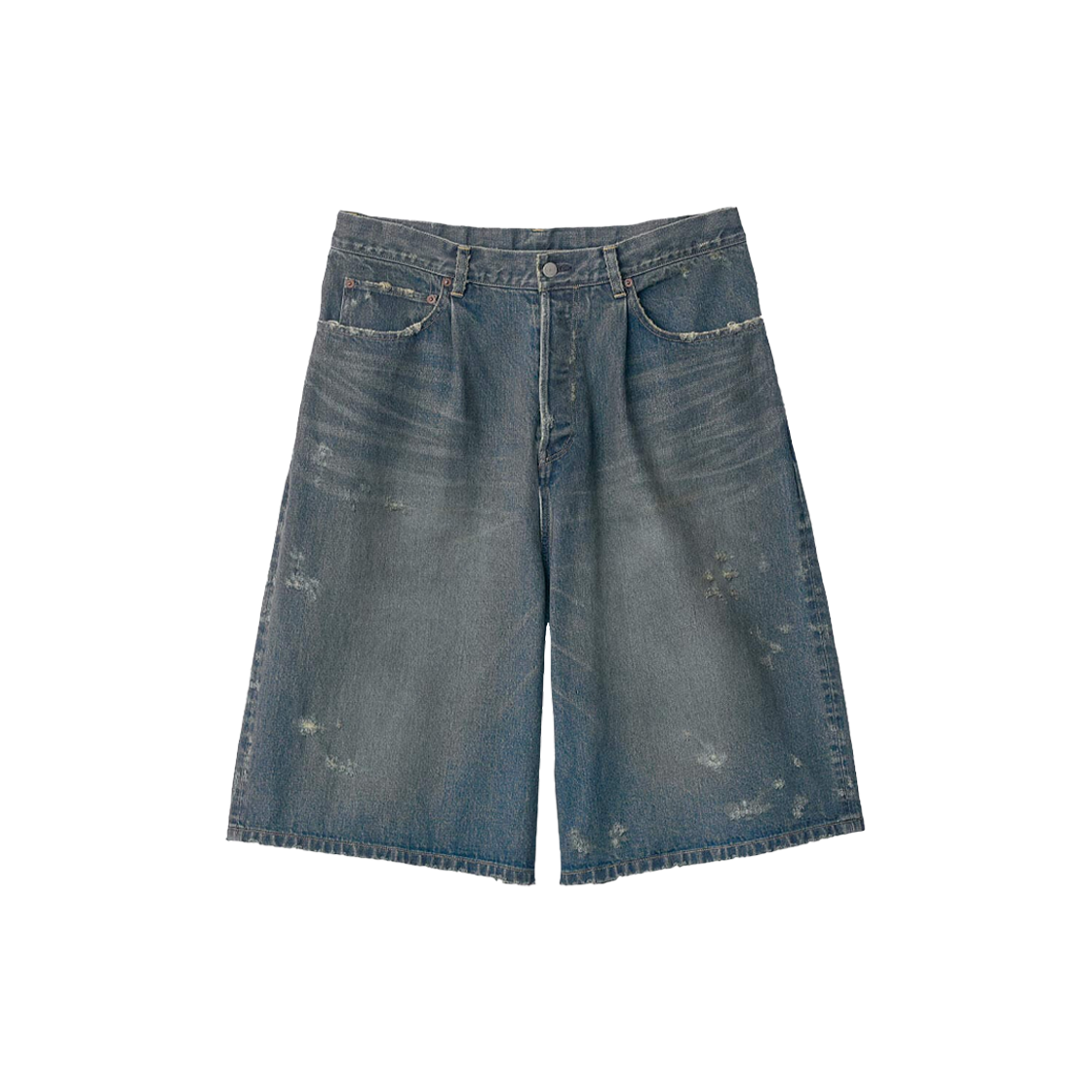 슈타인 배기 데님 쇼츠 인디고 - 26SS(ssstein Baggy Denim Shorts Indigo - 26SS)