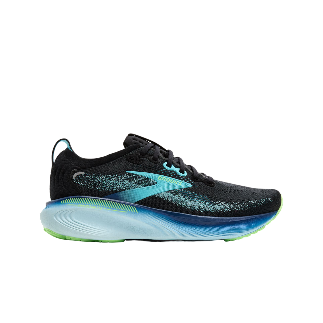 브룩스 러닝 아드레날린 GTS 25 블랙 이파네마 민트 - D 미디움(Brooks Running Adrenaline GTS 25 Black Ipanema Mint - D Medium) - 1