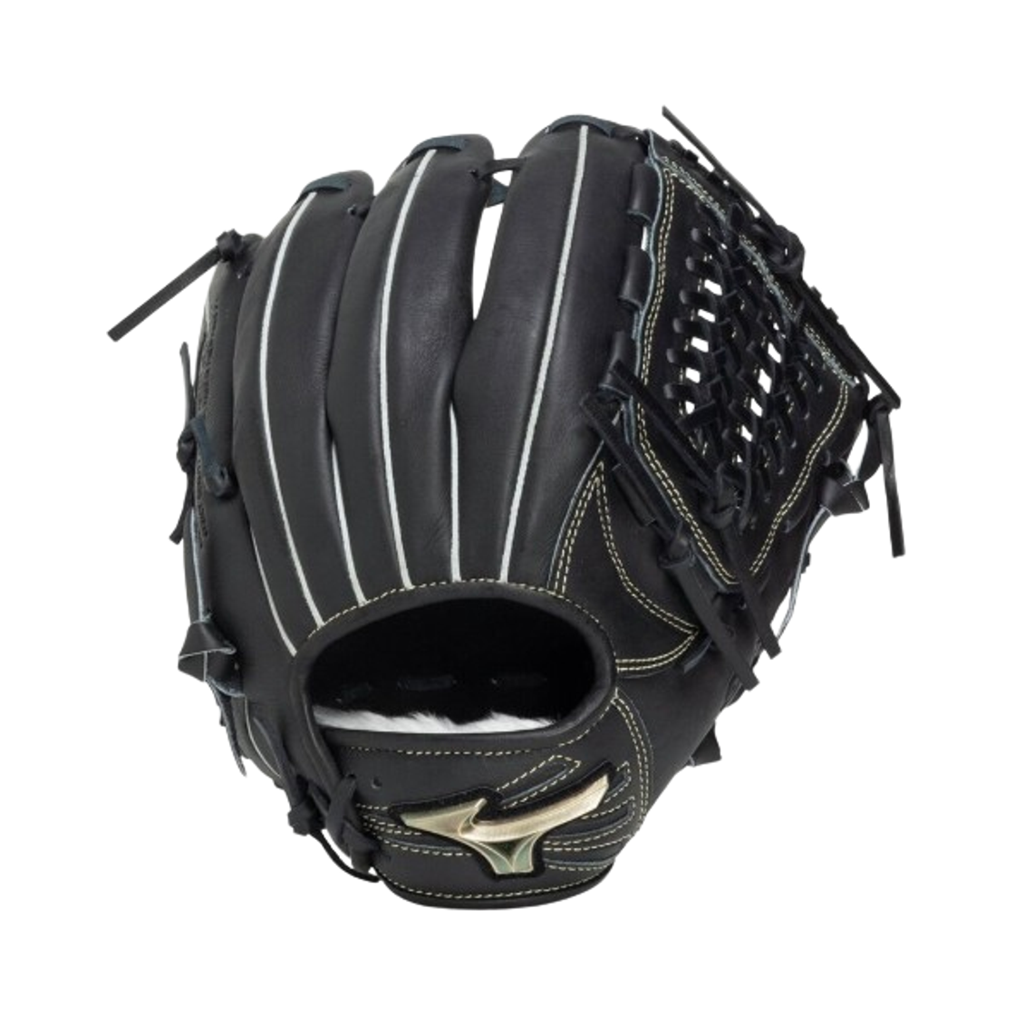 (키즈) 미즈노 글로벌 엘리트 셀렉트 소프트 베이스볼 글러브 블랙((Kids) Mizuno Global Elite Soft Baseball Glove Select Black) - 1