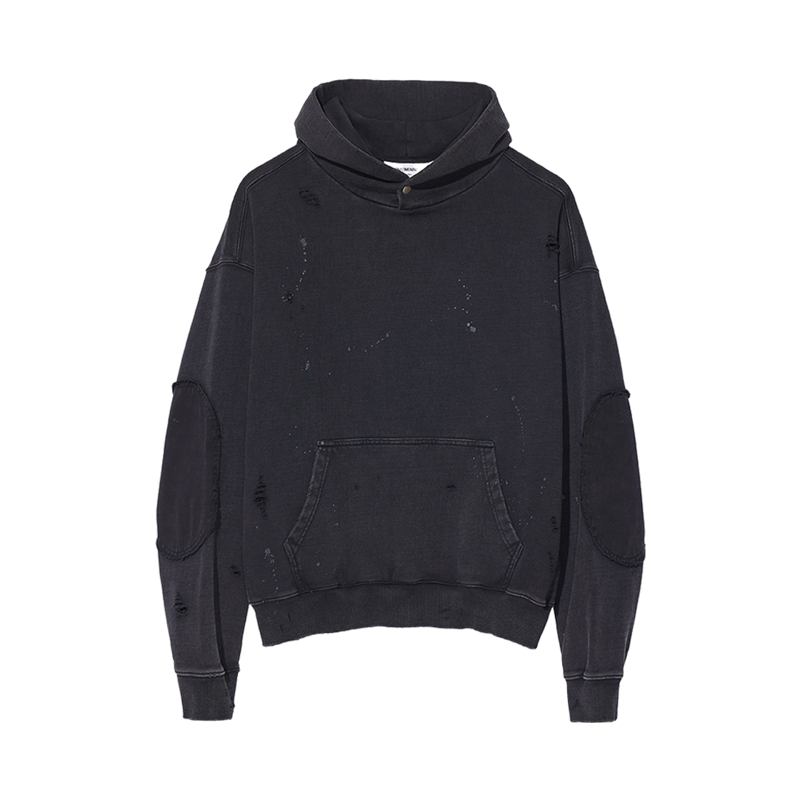 [KREAM 단독] 파르티멘토 리웍스 엘보 패치 후디 빈티지 블랙([KREAM 단독] Partimento Reworks Elbow Patch Hoodie VTG Black)