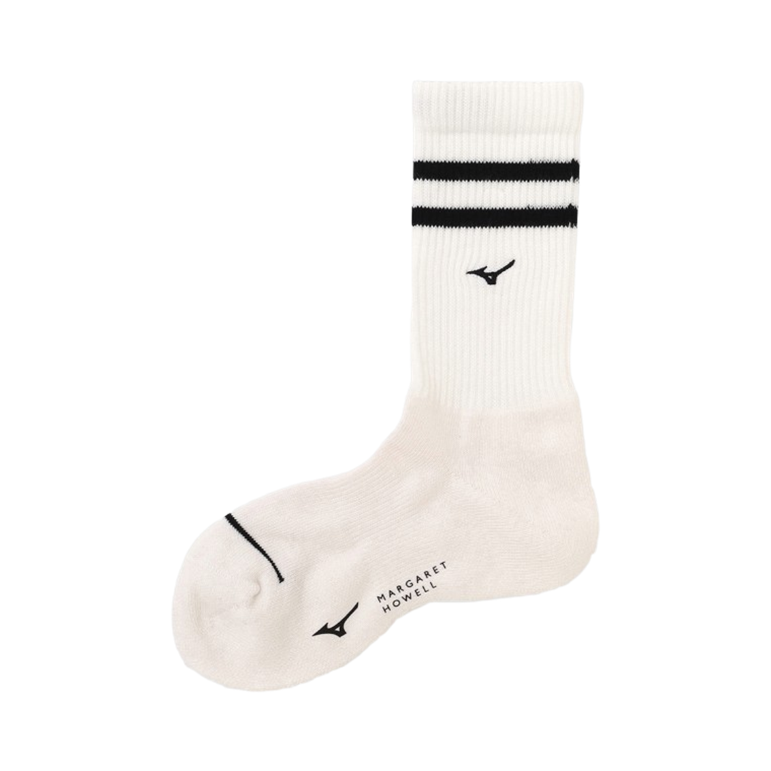 (W) 미즈노 x 마가렛 호웰 드라이 벡터 삭스 화이트((W) Mizuno x Margaret Howell Dry Vector Socks White)
