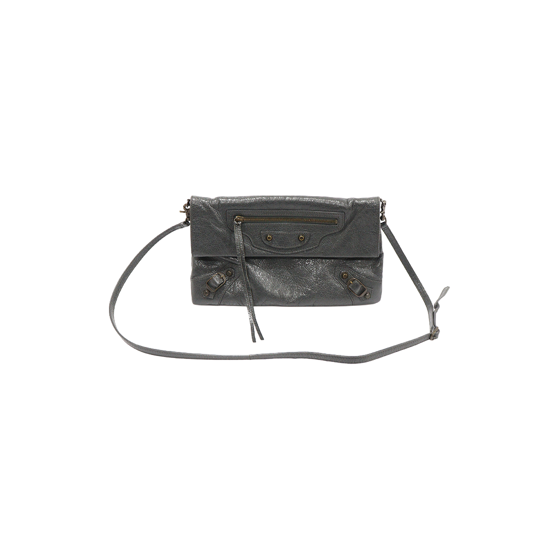 발렌시아가 319376 그레이 램스킨 엔벨로프 클러치 크로스백(Balenciaga 319376 Gray Lambskin Envelope Clutch Crossbody Bag)
