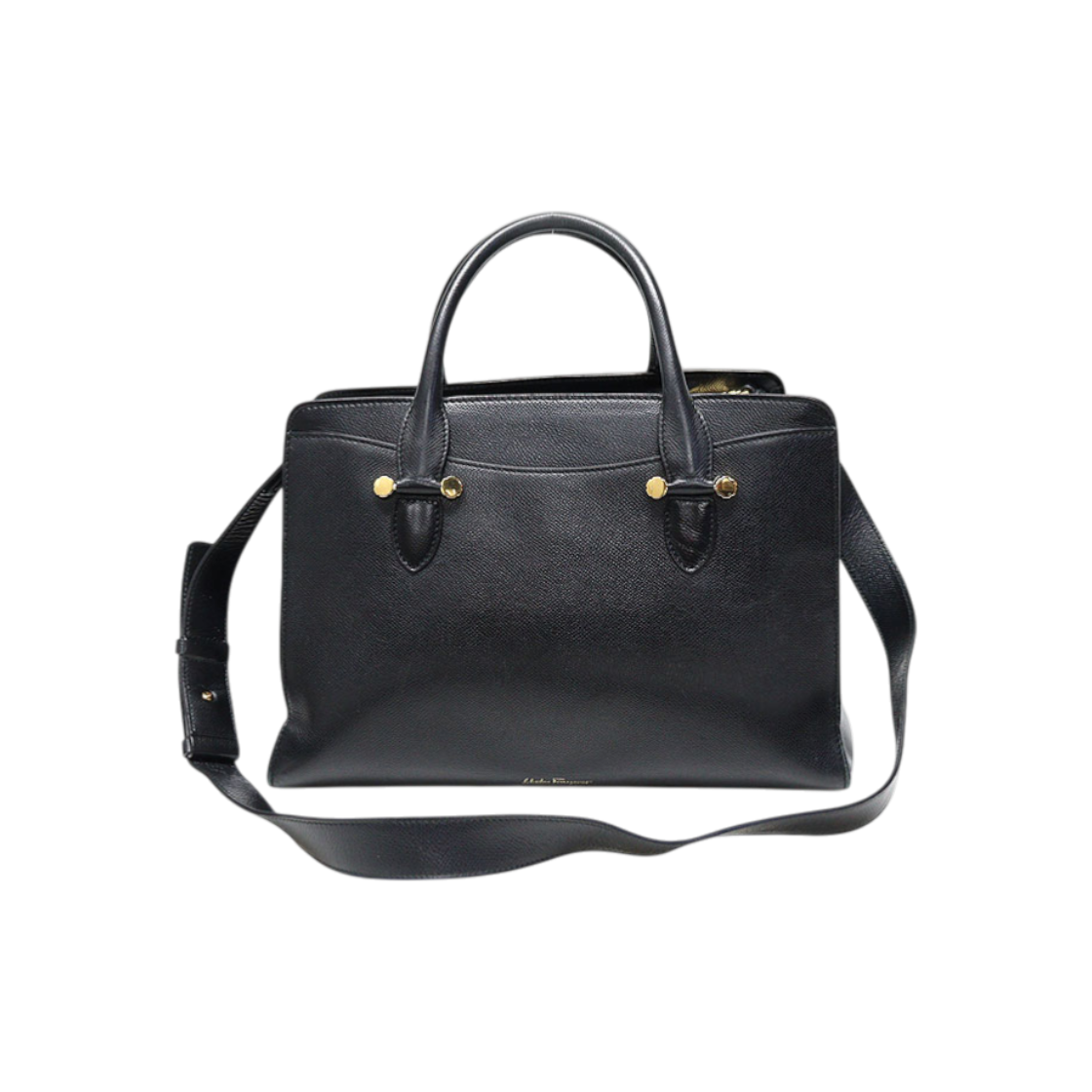 페라가모 21 G876 블랙 페블 카프스킨 투데이 미디움 2WAY(Ferragamo 21 G876 Black Pebble Calfskin Today Medium 2-Way Bag)