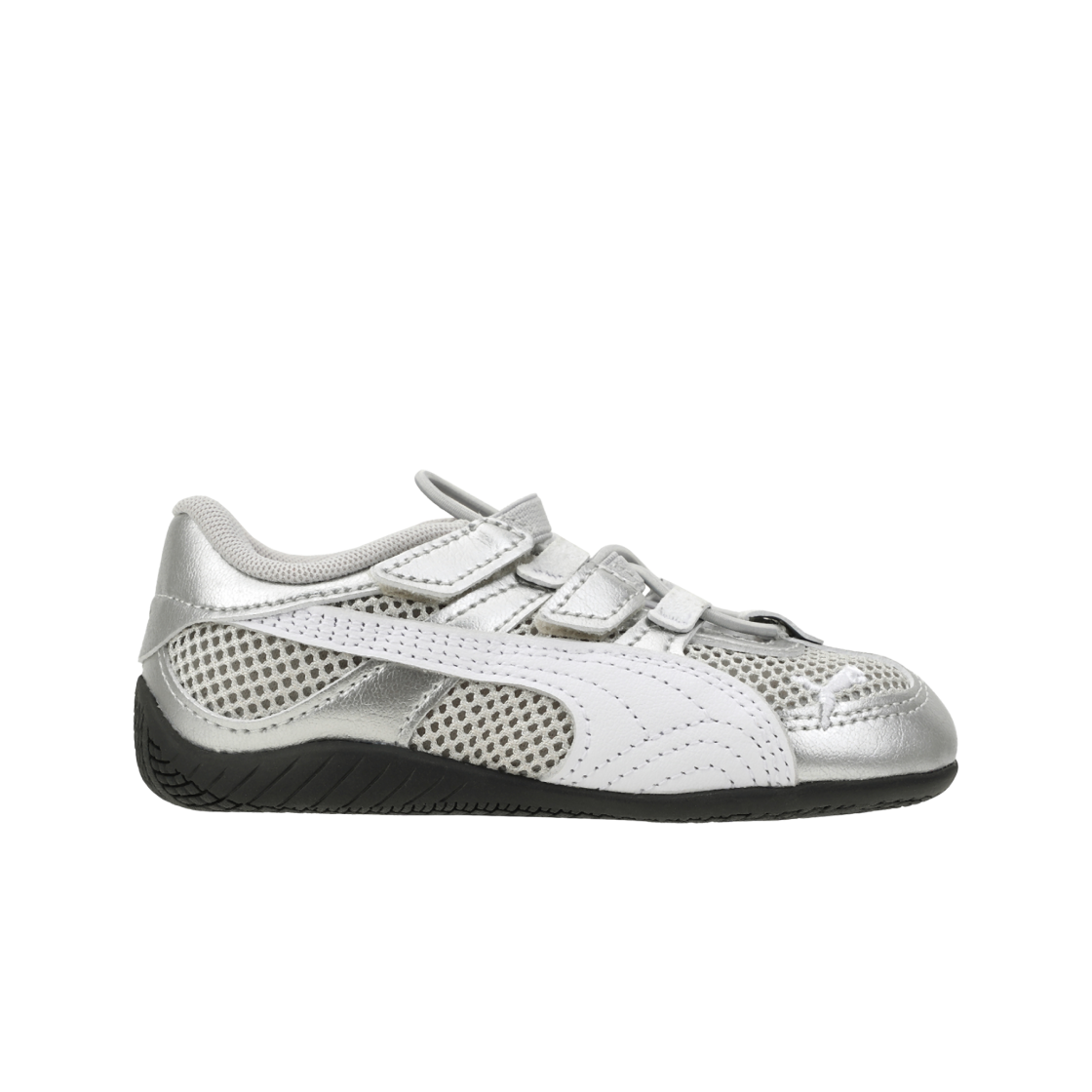 (인펀트) 푸마 스피드캣 고 메탈릭 V 실버((Infant) Puma Speedcat Go Metallic V Silver)