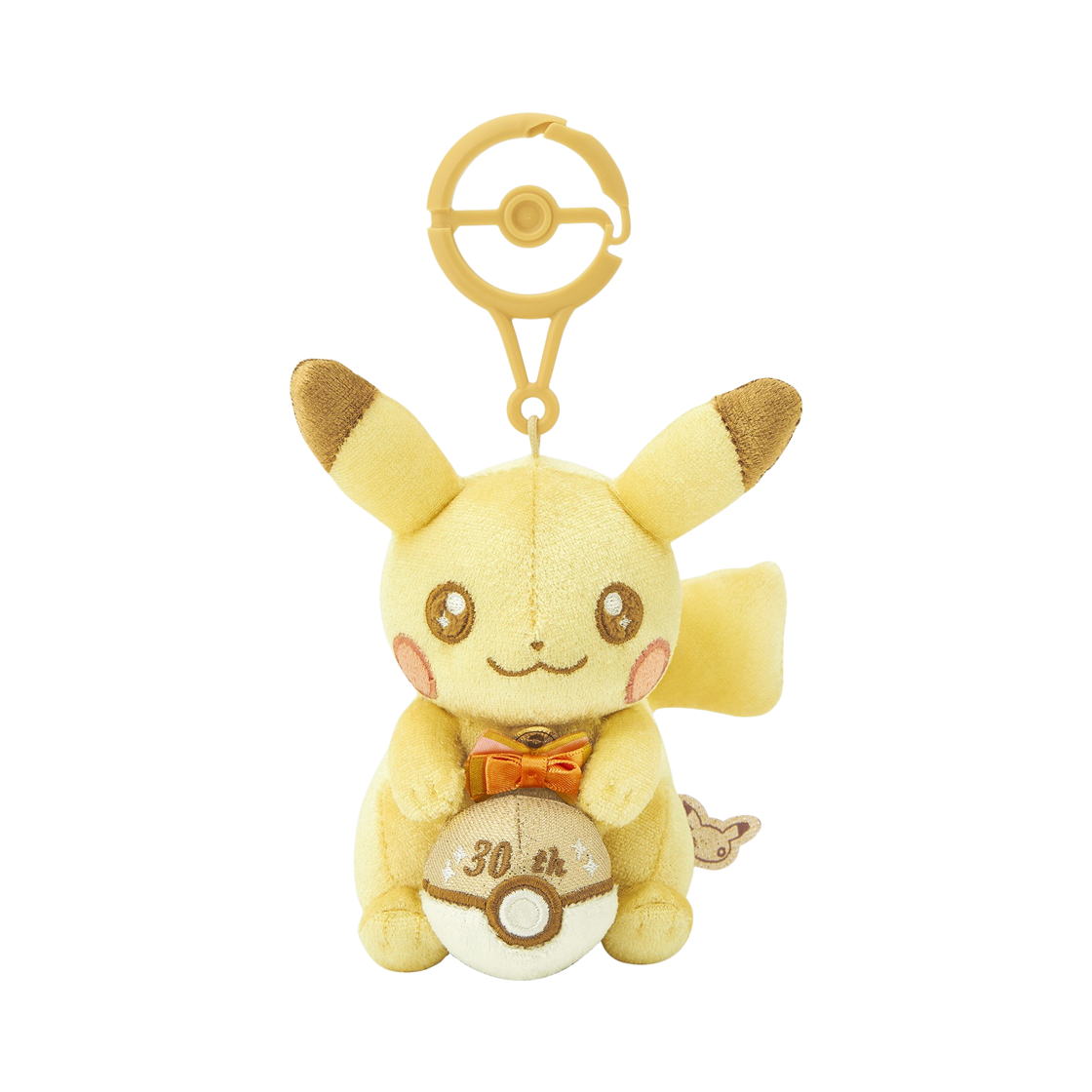포켓몬 30주년 기념 마스코트 피카 피카 피카츄! 키체인(Pokemon 30th Anniversary Mascot Shiny Pikachu Plush Keychain) - 1