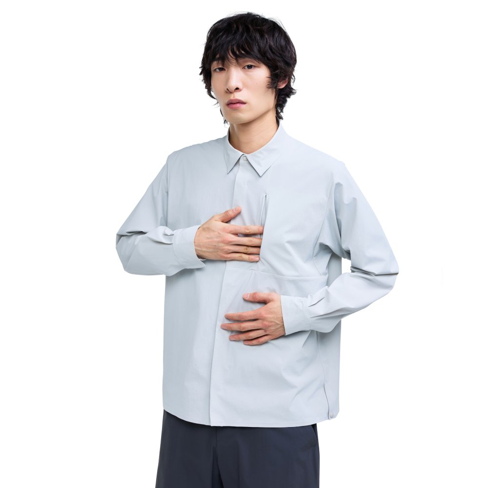 프로-스펙스 유니 테크 테일러드 오버셔츠 라이트 그레이(PRO-SPECS Unisex Tech Tailored Overshirt Light Gray) - 5