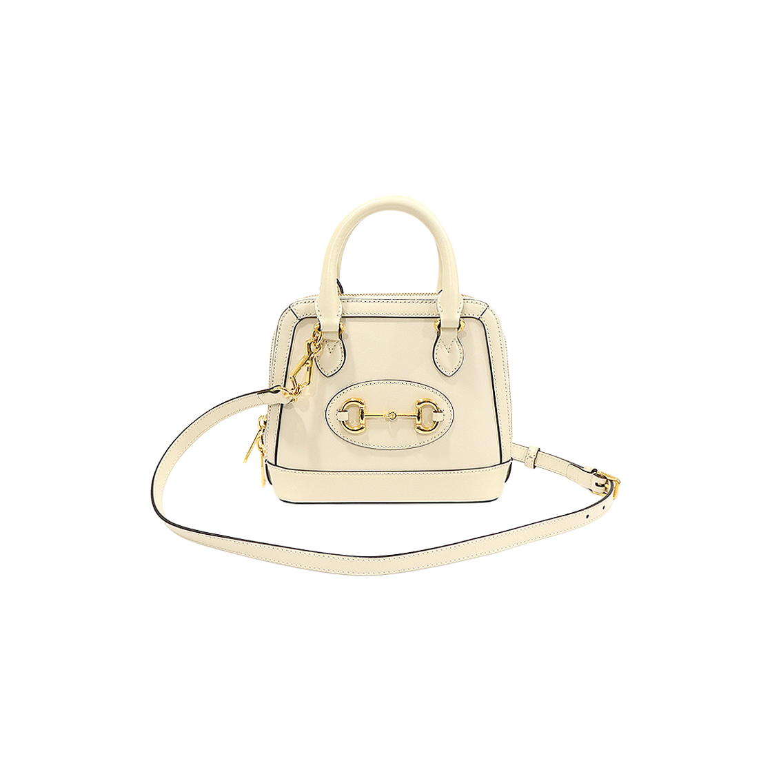구찌 640716 화이트 레더 홀스빗 1955 미니 탑 핸들백 2WAY(Gucci 640716 White Leather Horsebit 1955 Mini Top Handle Bag 2-Way) - 1
