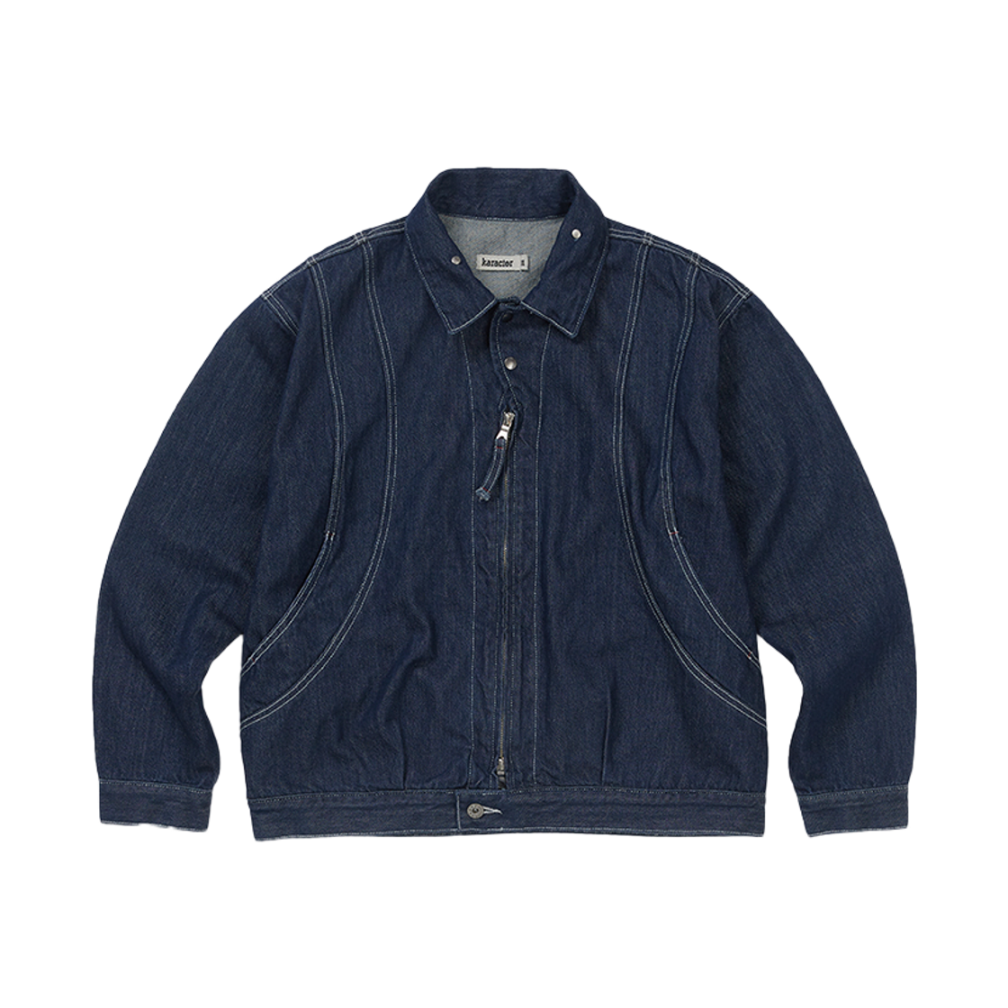 카락터 아크 패널 데님 블루종 인디고(Karactor Arc Panel Denim Blouson Indigo)