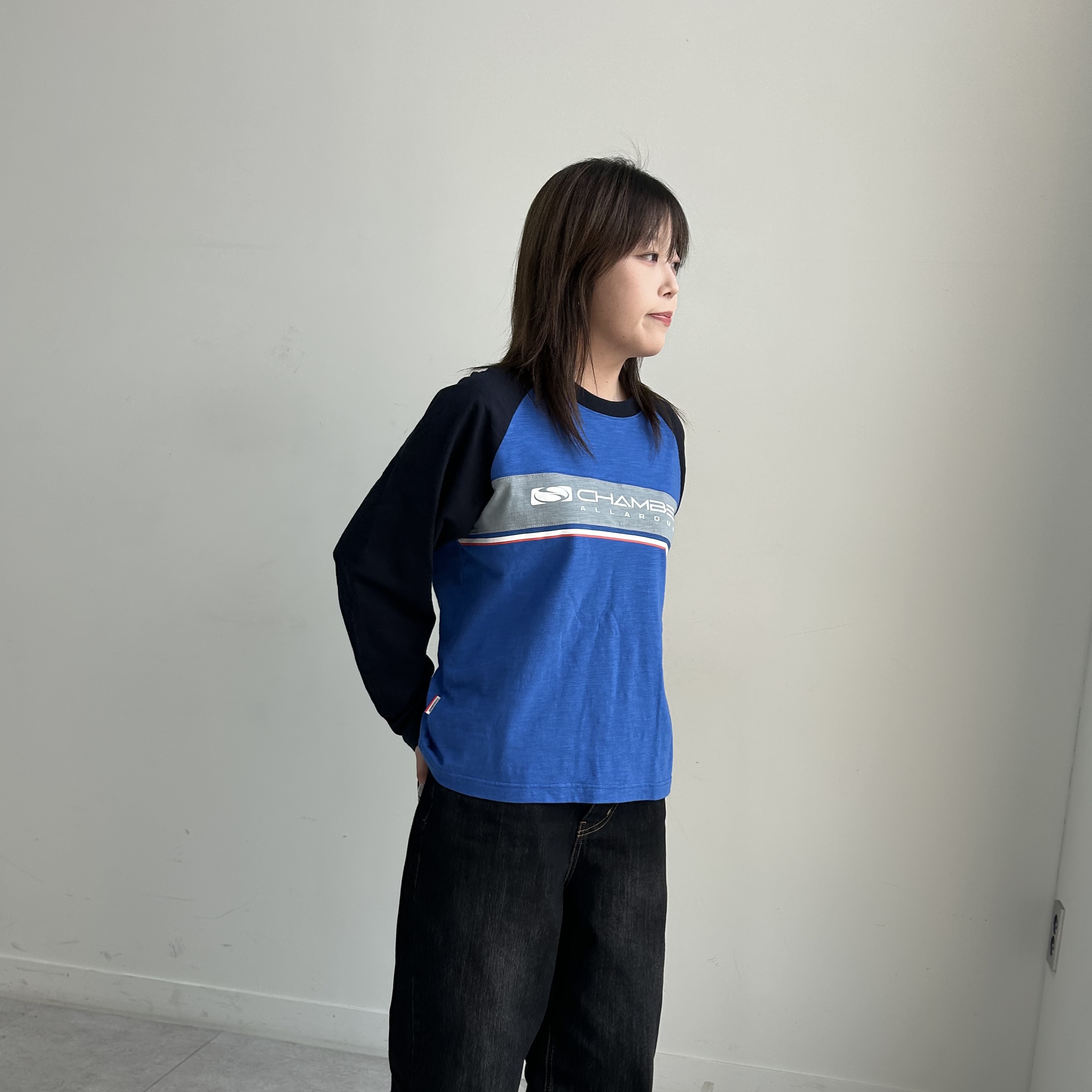 SPORT CHAMBER SC Node T-shirt BLUE 착용 스타일
