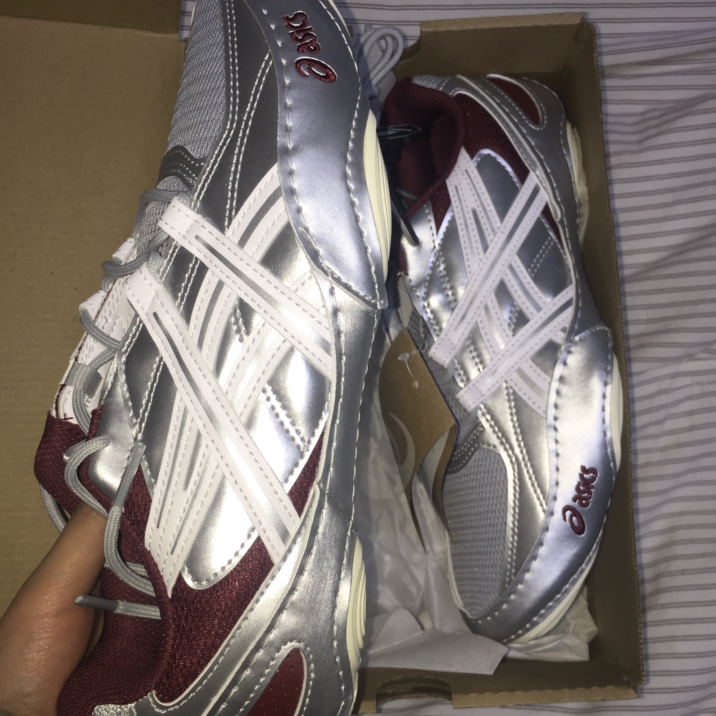 Asics Hypersync Piedmont Grey Pure Silver 착용 스타일 - 1