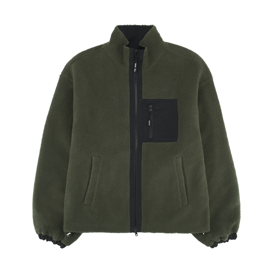 마뗑킴 리버시블 쉐르파 집업 카키(Matin Kim Reversible Sherpa Zip Up In Khaki) - 1
