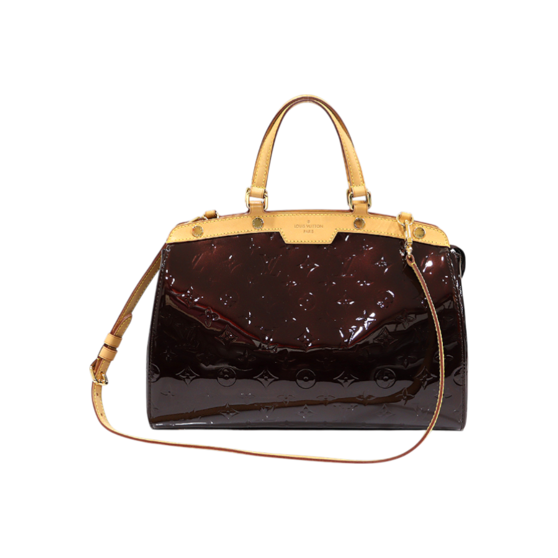 IT6HUOWNTKEB Louis Vuitton Monogram Vernis Amarante Brea MM 2-Way Bag
