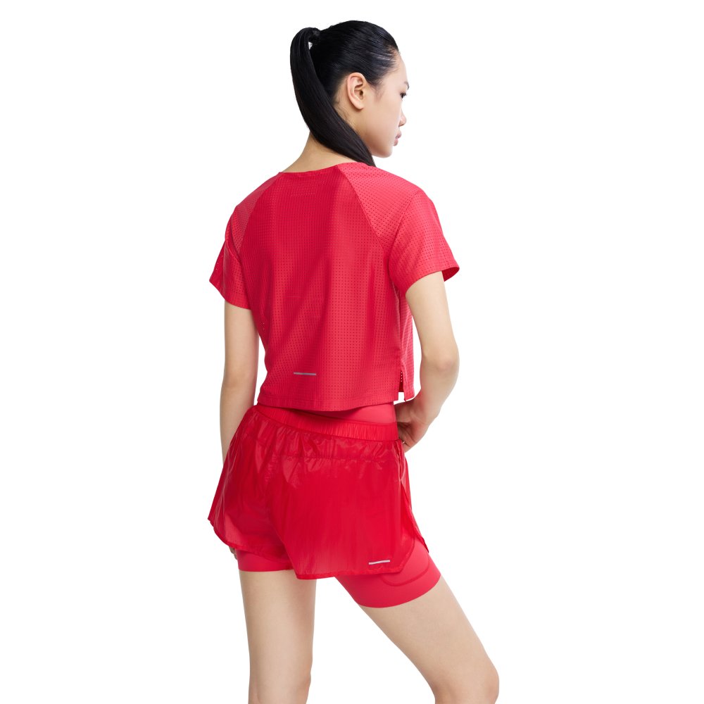 프로-스펙스 여성 울트라라이트 메쉬 크롭 반팔티셔츠 레드(PRO-SPECS Women's Ultra-Light Mesh Cropped T-shirt Red) - 6