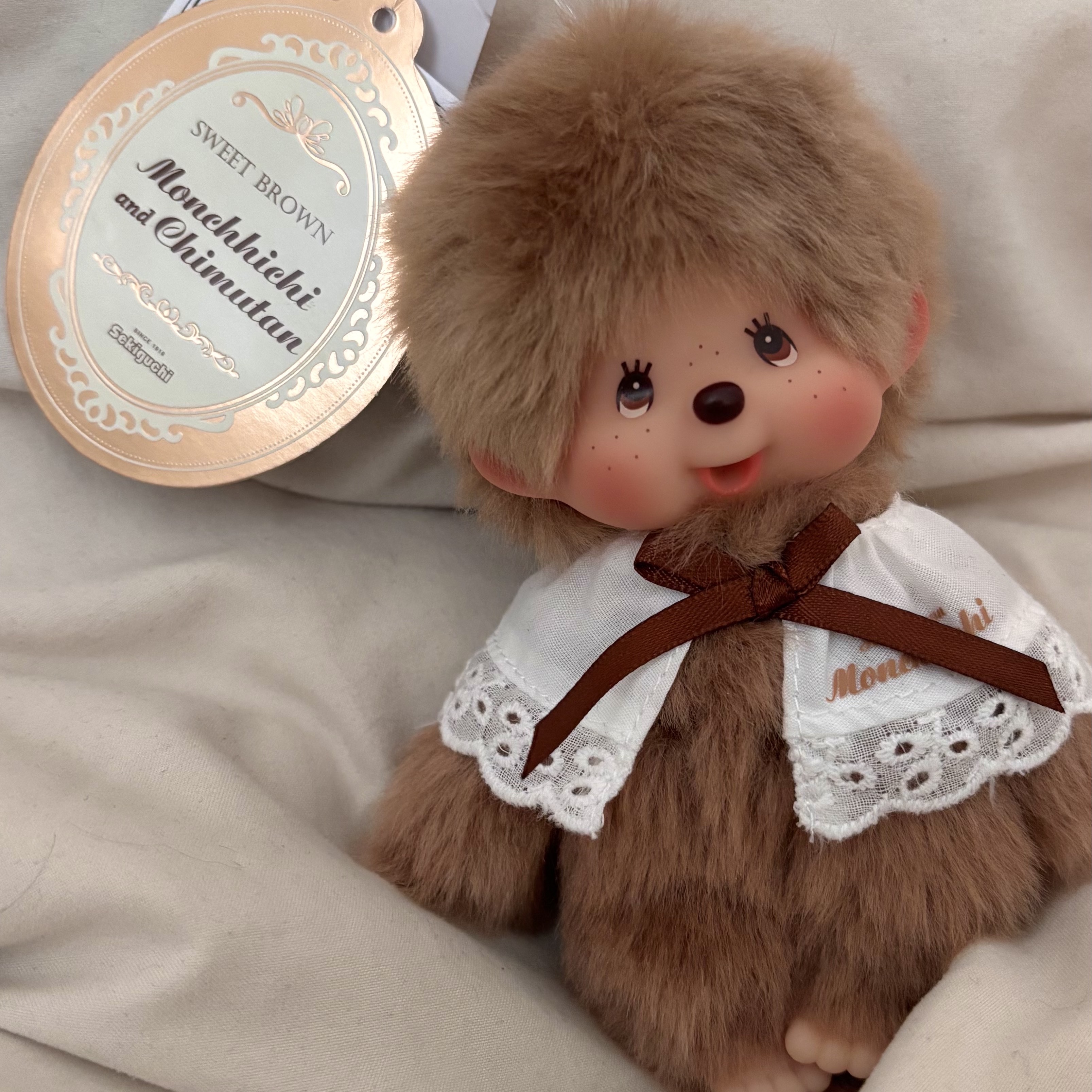 Monchhichi Sweet Key Chain Brown 착용 스타일