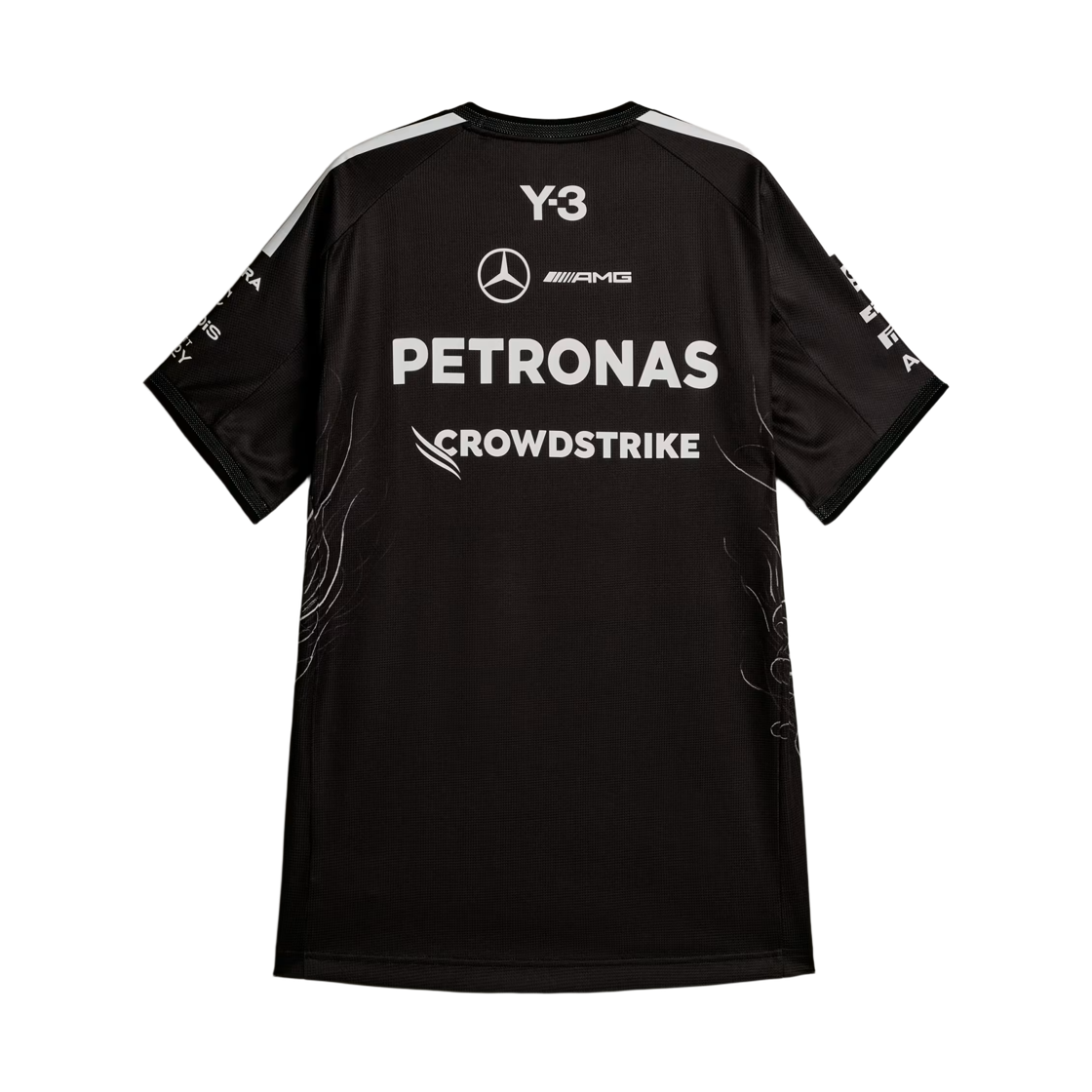 Y-3 x 메르세데스 AMG 페트로나스 F1 팀 실버 애로우 DRVR 숏슬리브 저지 블랙(Y-3 x Mercedes AMG Petronas F1 Team Silver Arrow Drvr SS Jersey Black) - 2