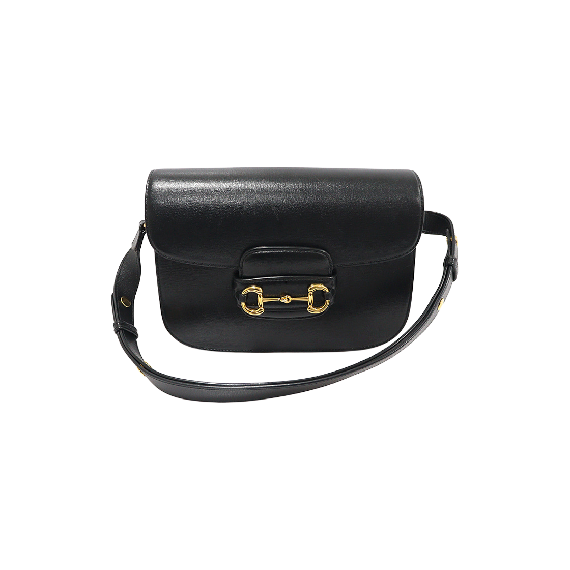 구찌 602204 블랙 텍스처드 레더 홀스빗 1955 스몰 숄더백(Gucci 1955 Horsebit Small Shoulder Bag in Black Textured Leather) - 1