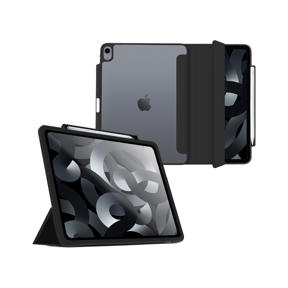 탱글우드 아이패드 에어 10.9/11인치(4/5/6/7세대 호환, M1/M2/M3) 클리어 핏 케이스 애플펜슬 수납 스마트커버(Tanglewood iPad Air 10.9/11-inch (4th/5th/6th/7th Gen Compatible, M1/M2/M3) Clear Fit Case with Apple Pencil Holder Smart Cover) - 3