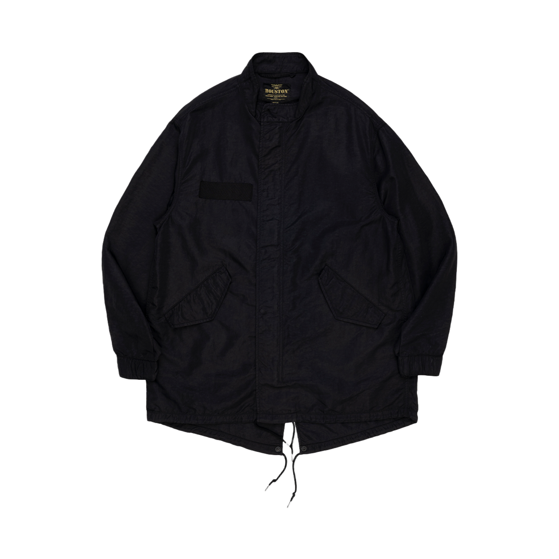51600BK Houston Japan Garment Dye Nylon Short M-65 Parka Black 51600