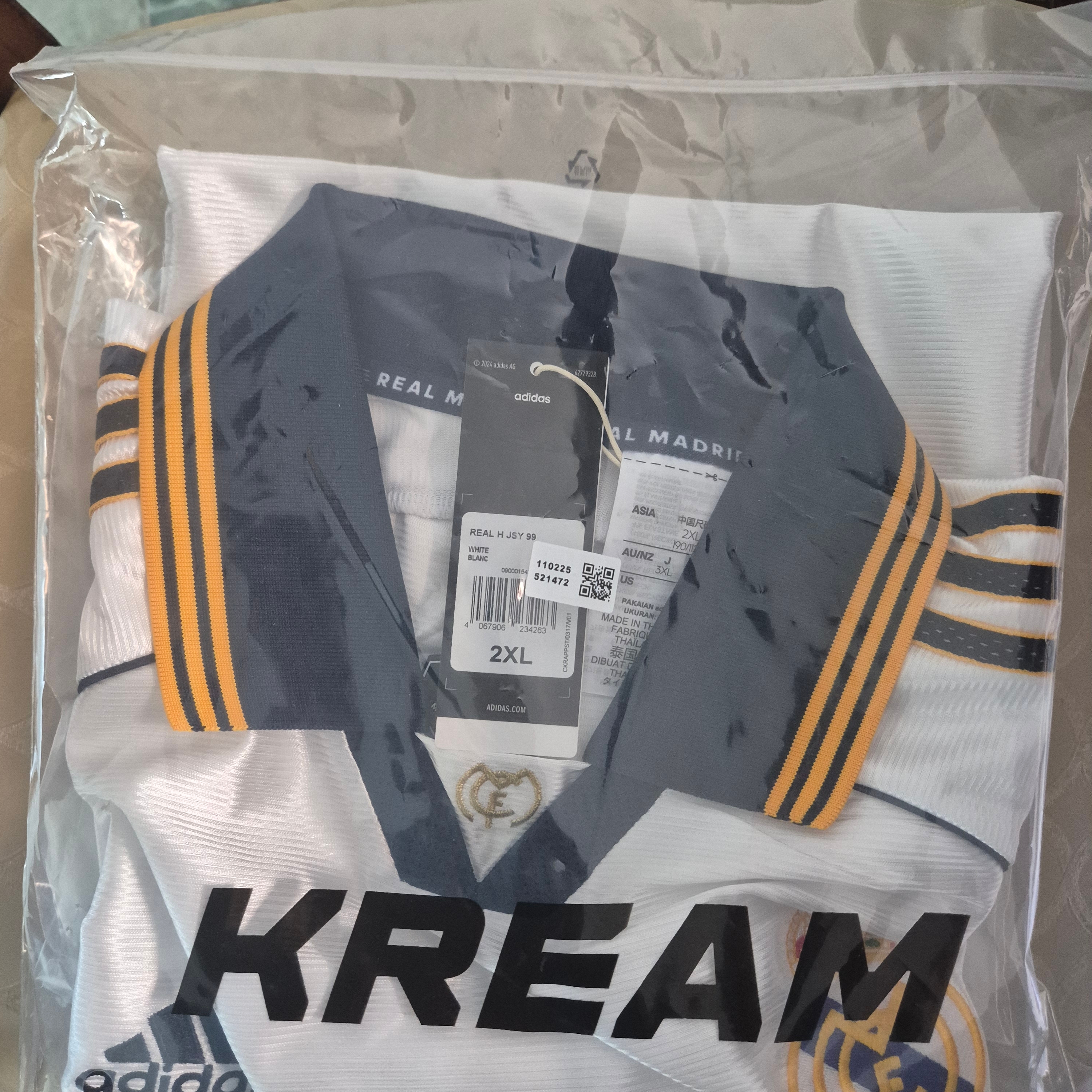 Adidas Real Madrid 99/00 Home Jersey White - KR Sizing (Non Marking Ver.) 착용 스타일