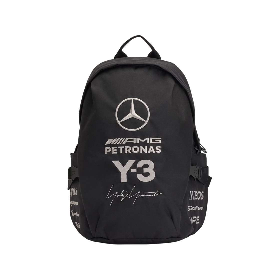Y-3 x 메르세데스 AMG 페트로나스 F1 팀 실버 애로우 백팩 블랙(Y-3 x Mercedes AMG Petronas F1 Team Silver Arrow Backpack Black)