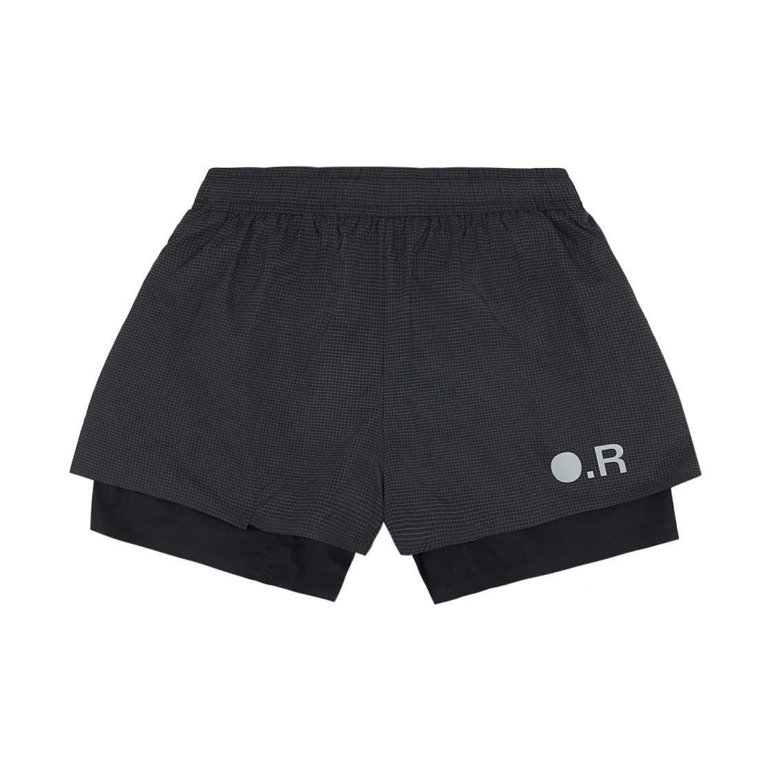 옵티미스틱 러너스 글로시 립스탑 쇼츠 블랙(Optimistic Runners Glossy Ripstop Shorts Black) - 1