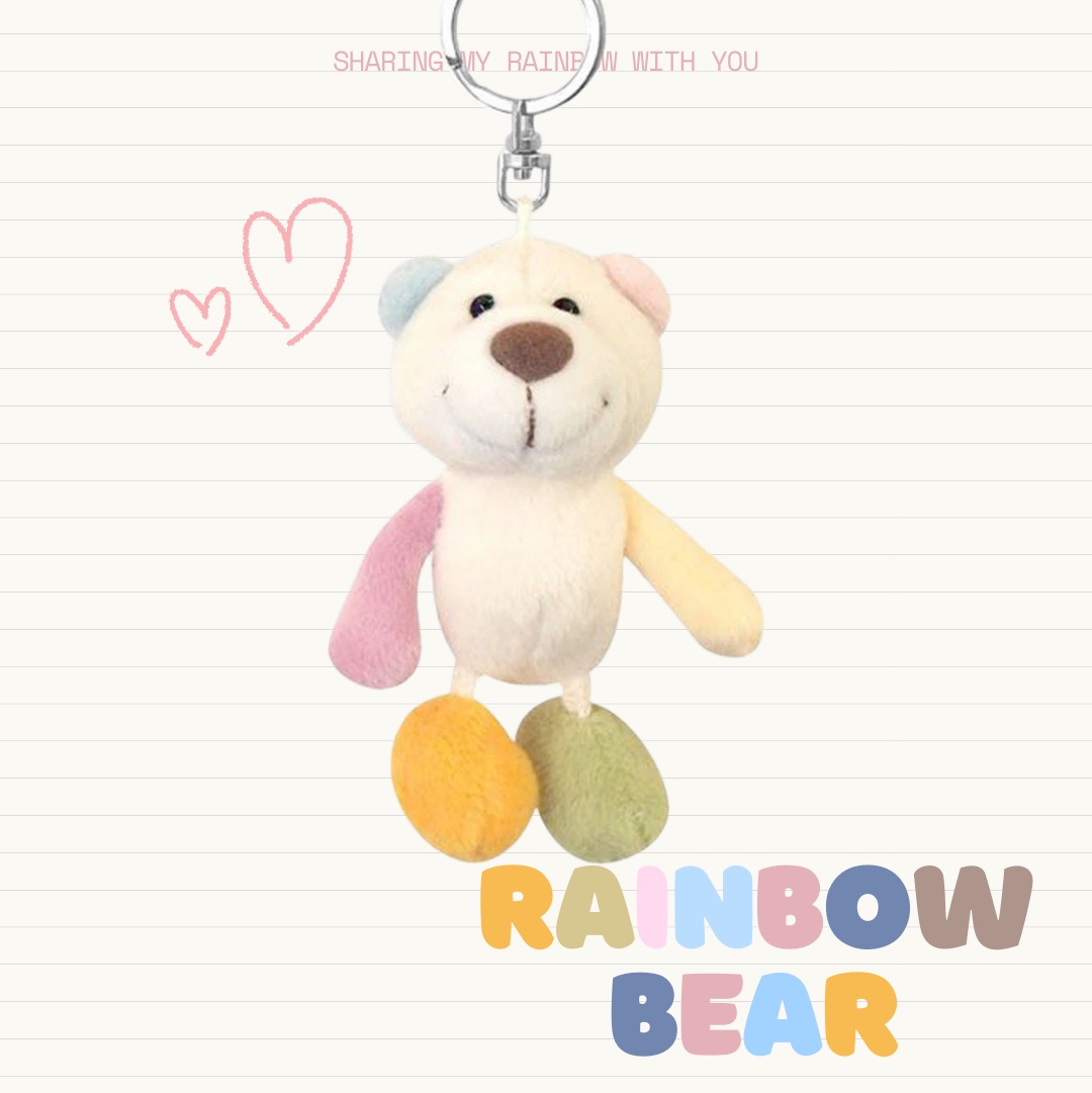 [KREAM 단독] NICI 10cm rainbow bear 착용 스타일