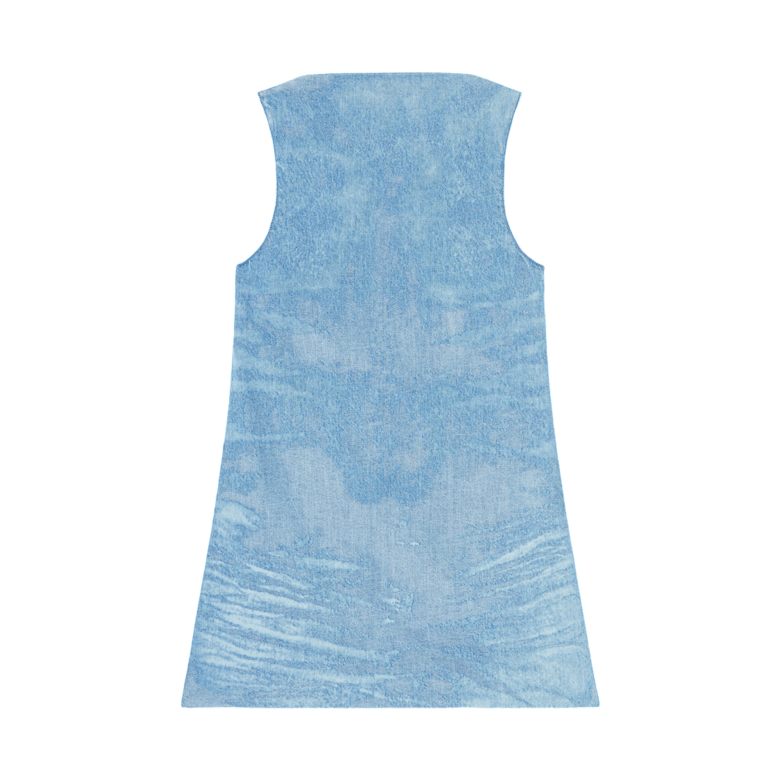 A2378609P23-01 (W) Diesel De-Selune-Fsi Short Dress In Satin Denim Blue