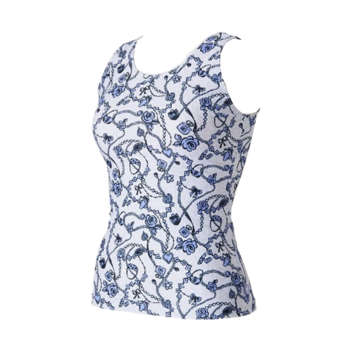 N2JAD83701 (W) Mizuno Aqua Fitness Top with Anti-Skid Buttons Grey