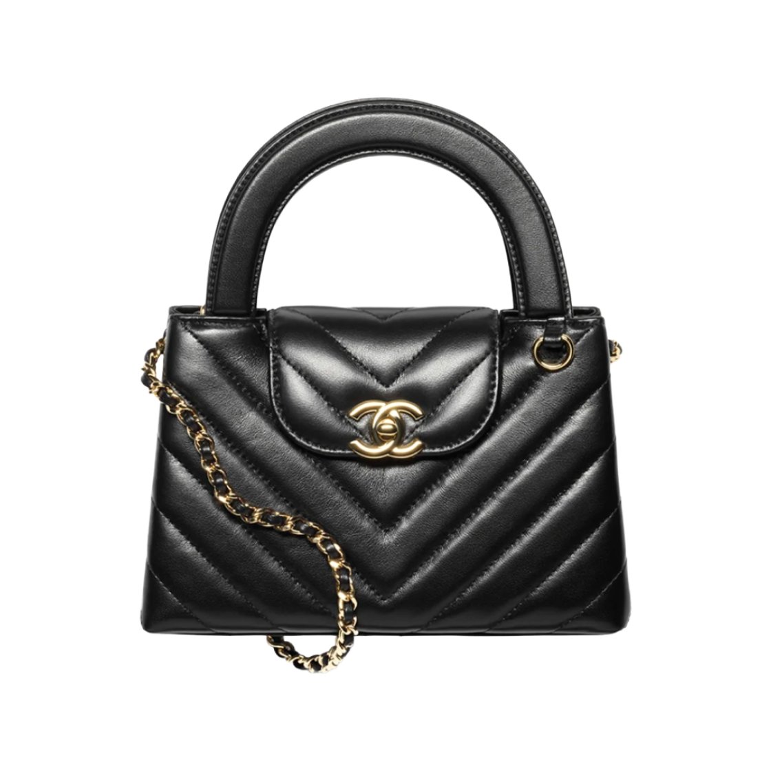 샤넬 미니 쇼핑백 램스킨 & 골드 메탈 블랙(Chanel Mini Shopping Bag Shiny Lambskin & Gold Black) - 1