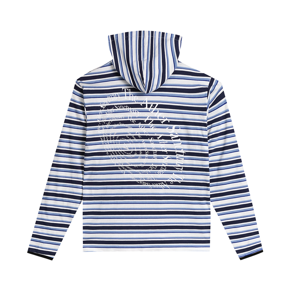 디아더생츄어리 서큘러 타입 스트라이프 후디 스카이 블루(THE ATHER SANCTUARY Circular Type Striped Hoodie Sky Blue)