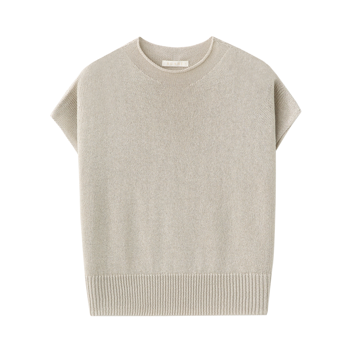 SBF2KN02WBG (W) Suare Woman Linen Void Sleeve Knit Beige