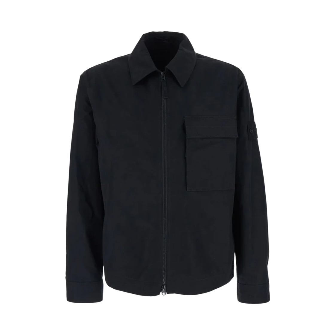 K2S1512000-18S00F1-V0029 Stone Island 1200018 Weatherproof Cotton Canvas Ghost Comfort-Fit Overshirt Black - 25FW
