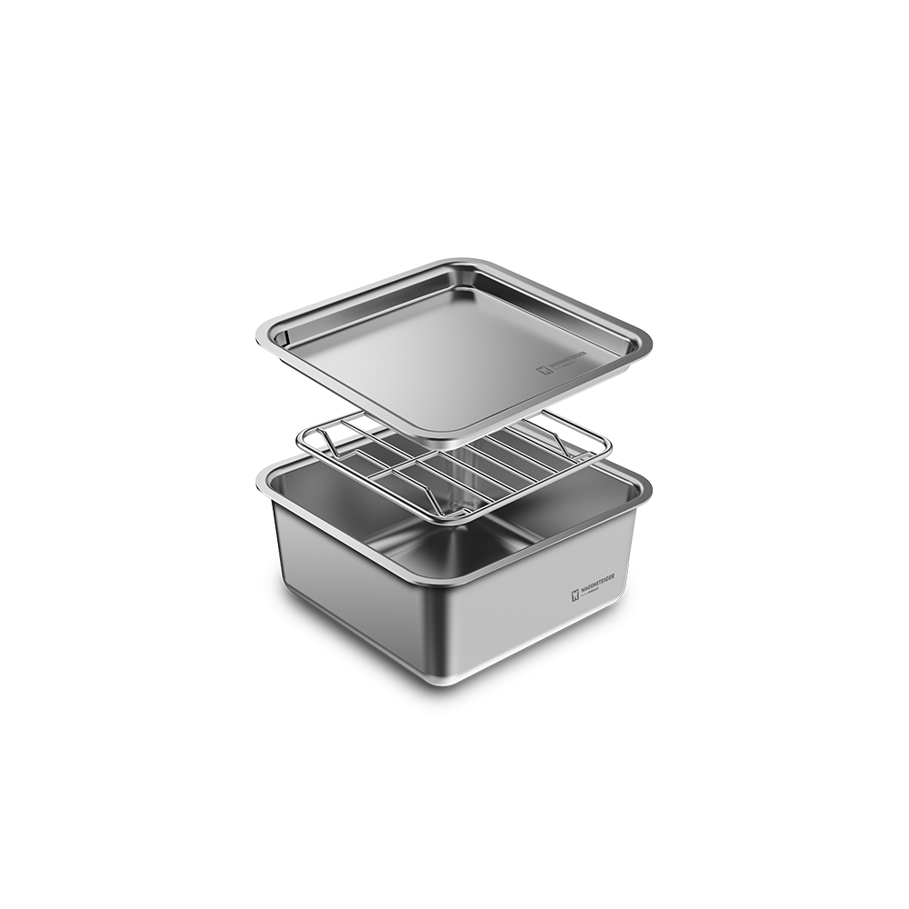 바겐슈타이거 콰트라트 스텐 304 캐니스터 낮은형 소 450ml(WAGENSTEIGER Quatrat Stainless 304 Canister Shallow - S 450ml) - 6