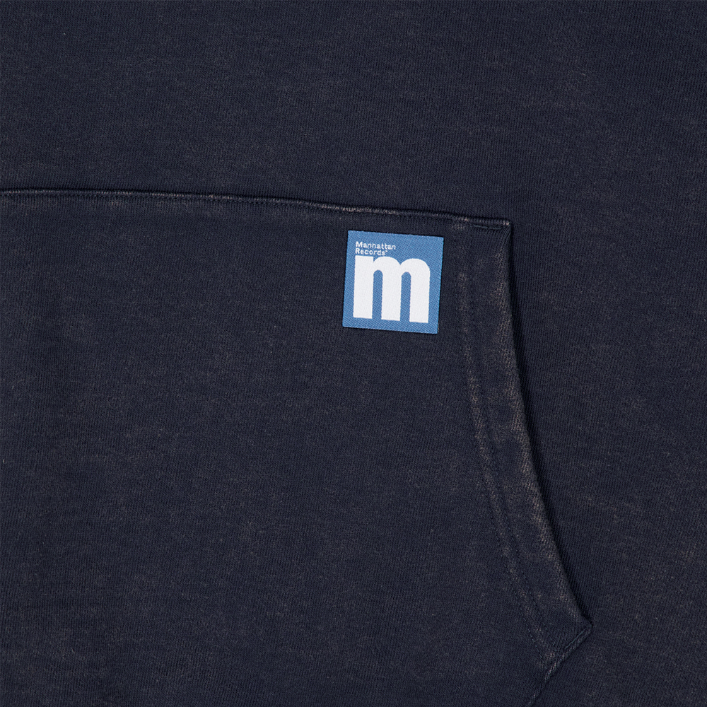 맨하탄 레코즈 워시드 하프 집업 후디 - 네이비(Manhattan Records Washed Half Zip Up Hoodie - Navy) - 5