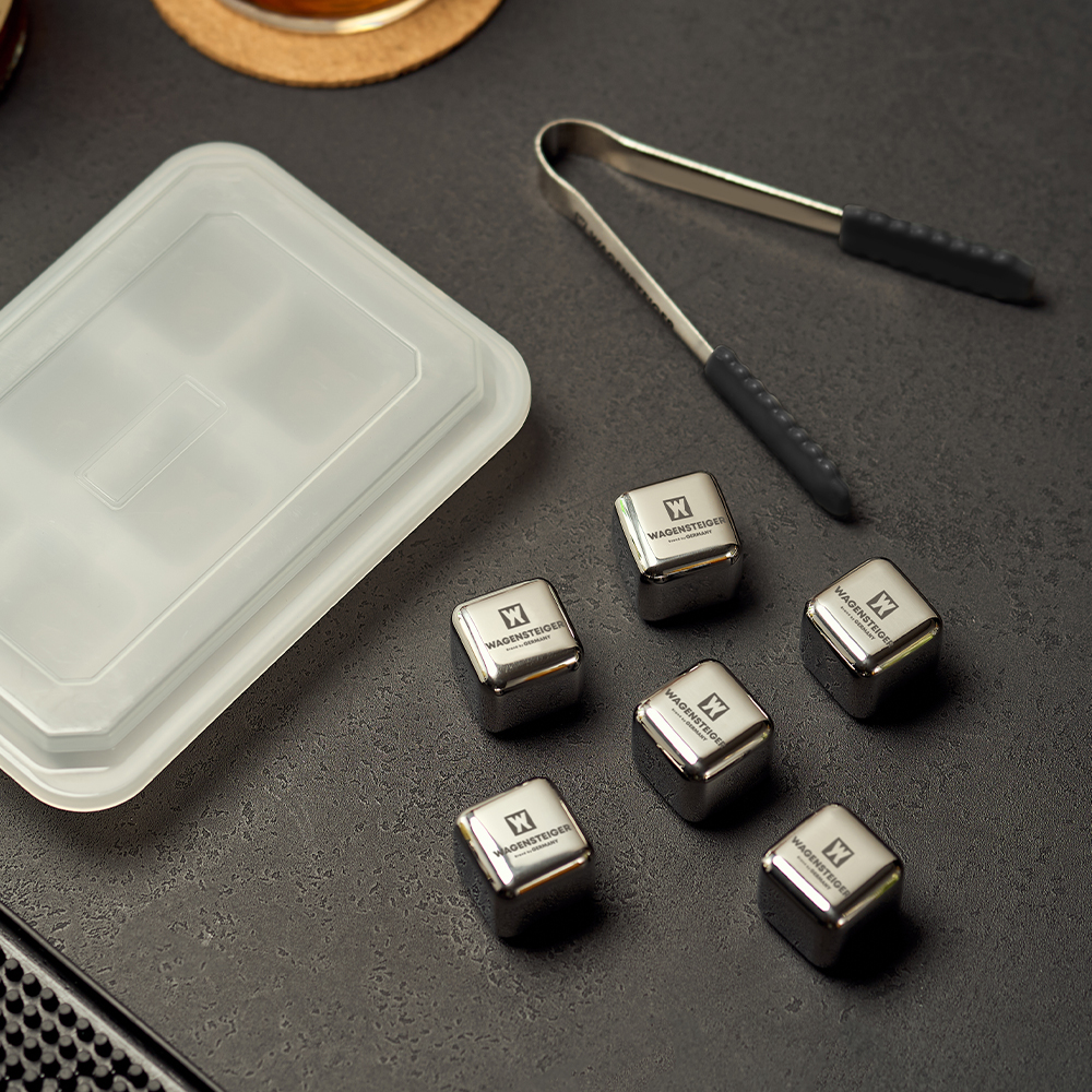 바겐슈타이거 스텐 304 홈텐딩 아이스큐브 6구 녹지않는 얼음큐브(WAGENSTEIGER Stainless Steel 304 Hometending Reusable Ice Cubes (6pcs)) - 2