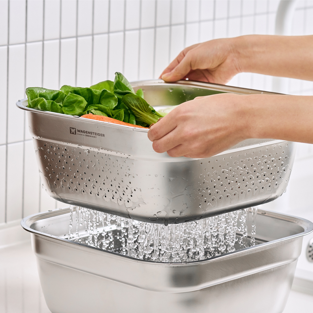 바겐슈타이거 스텐 304 워시볼 8L (드레인)(WAGENSTEIGER Stainless Wash Bowl 8L Drain) - 6