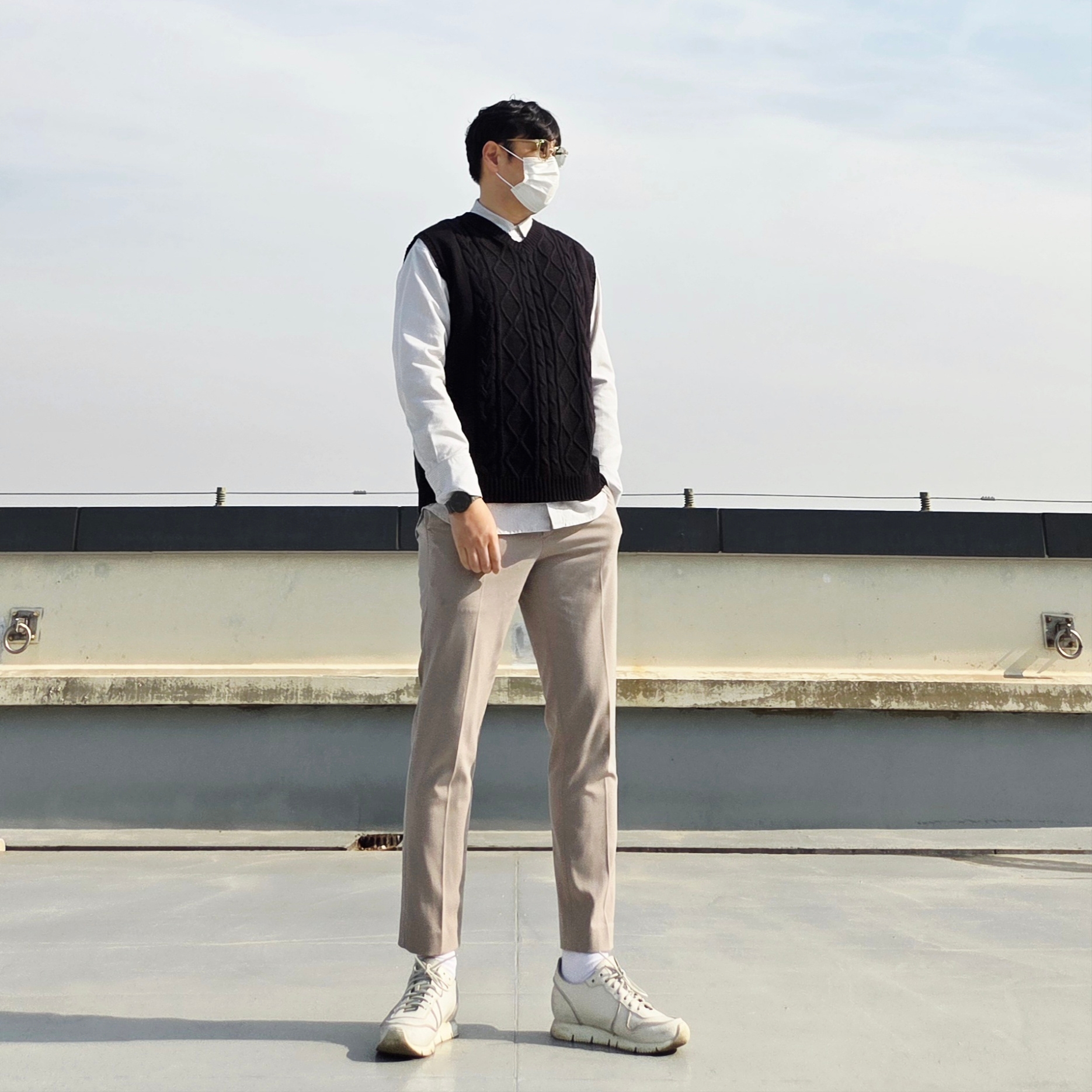 Buttero Carrera Men White 착용 스타일 - 2