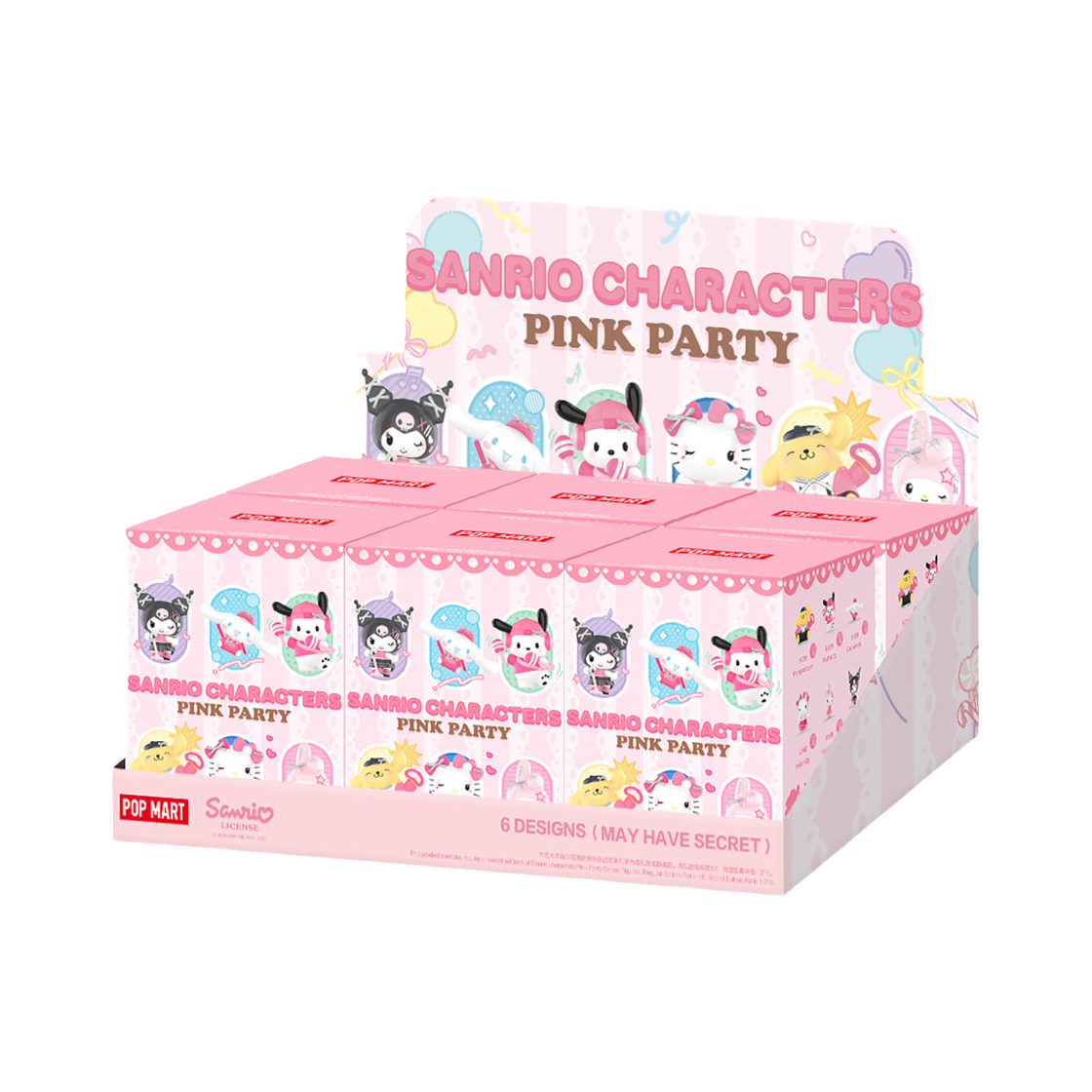 팝마트 산리오 핑크 파티 시리즈 미개봉 랜덤박스 (6개입)(Pop Mart Sanrio Characters Pink Party Series Sealed Case (6 Blind Boxes)) - 1