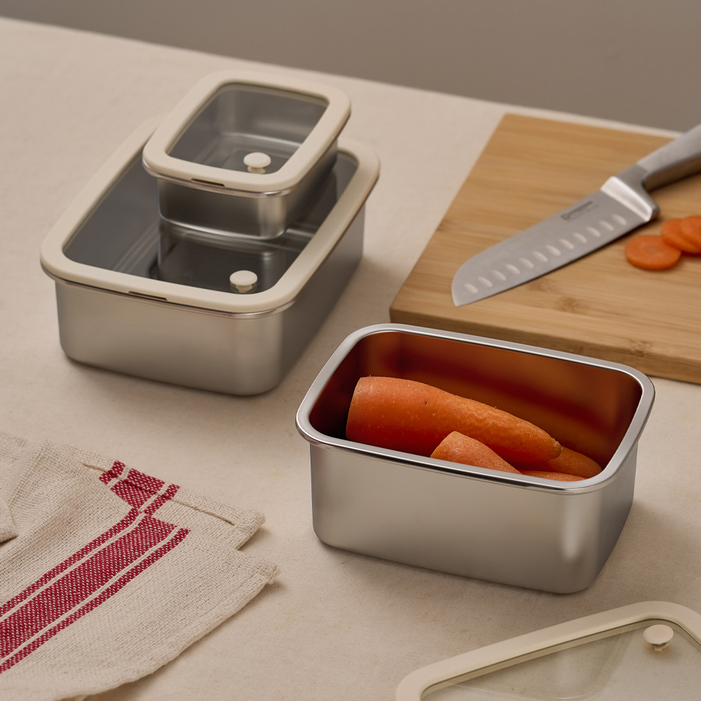 바겐슈타이거 클라 스텐 304 박스 시리즈 1900ml(WAGENSTEIGER Klar Stainless 304 Food Container Shallow 1900ml) - 5