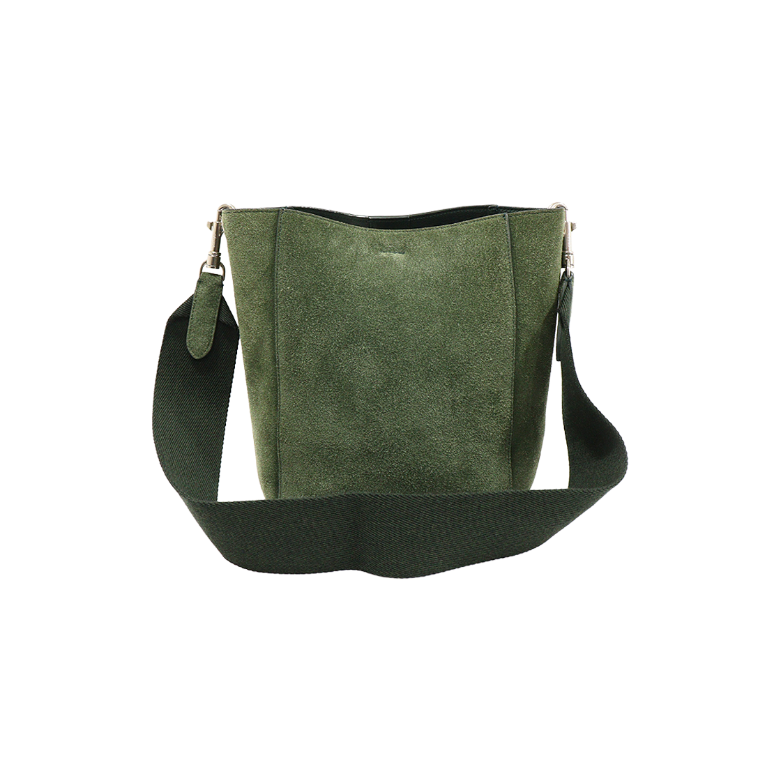 ITD282OUWTCF Celine 178303AX3 Green Suede Calfskin Small Bucket Shoulder Bag