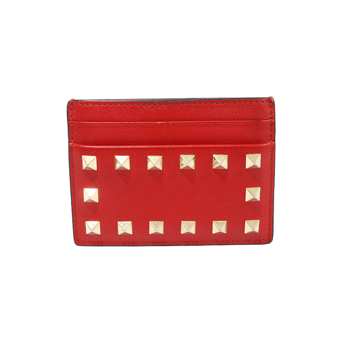 발렌티노 SW2P0486BOL 레드 카프스킨 락스터드 카드지갑(Valentino Red Calfskin Rockstud Cardholder)