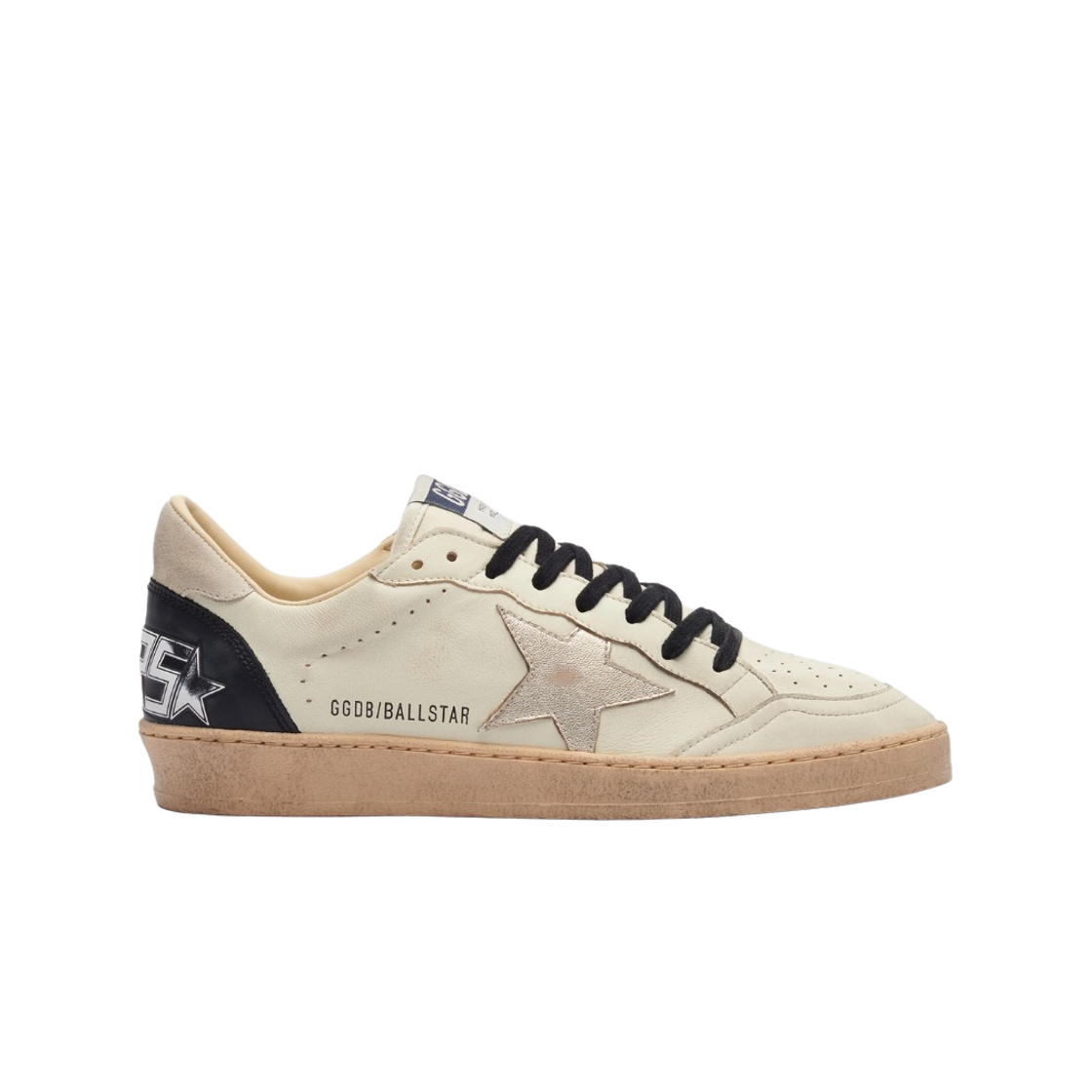 GMF00117-F008164-83258 Golden Goose Ball Star Sneakers Beige Platinum