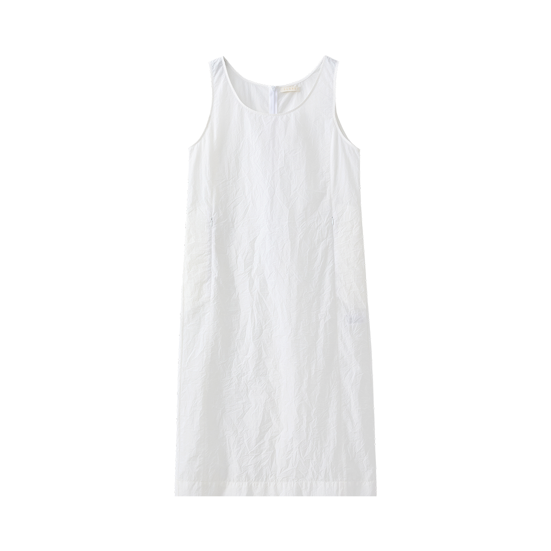 (W) 수아레 우먼 미니멀 링클 포켓 드레스 화이트((W) Suare Woman Minimal Wrinkle Pocket Dress White) - 1