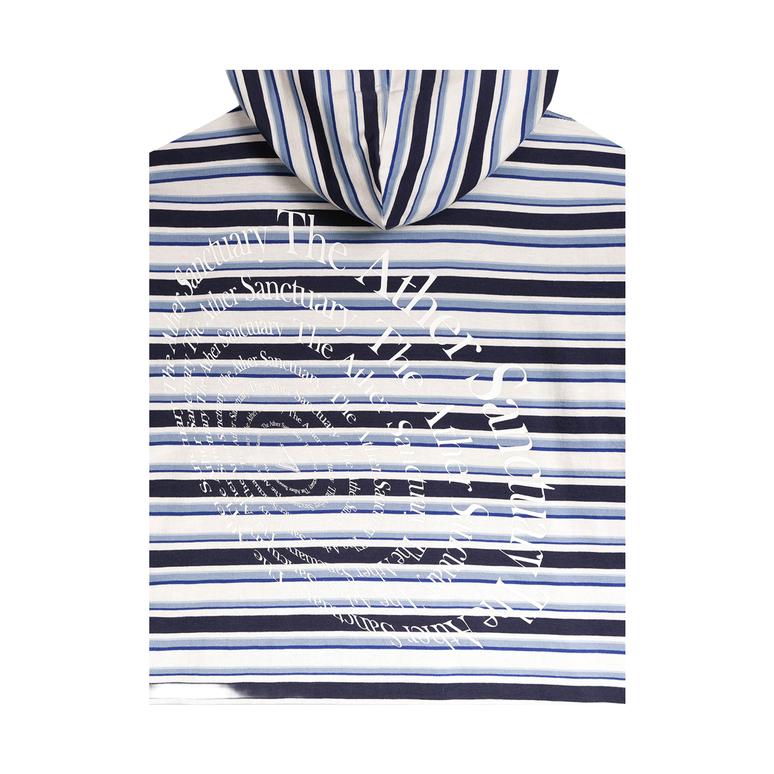 디아더생츄어리 서큘러 타입 스트라이프 후디 스카이 블루(THE ATHER SANCTUARY Circular Type Striped Hoodie Sky Blue) - 3